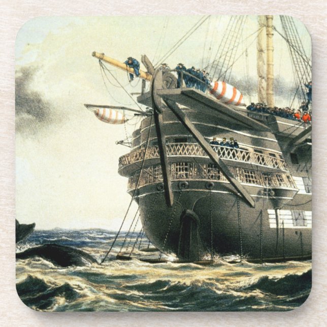 HMS Agamemnon laying the original Atlantic cable, Coaster (Front)