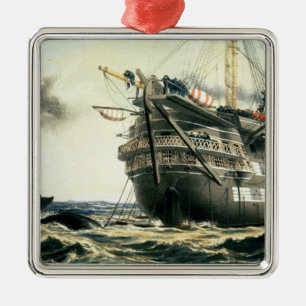 HMS Agamemnon laying the original Atlantic cable, Metal Tree Decoration