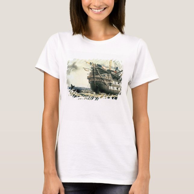 HMS Agamemnon laying the original Atlantic cable, T-Shirt (Front)