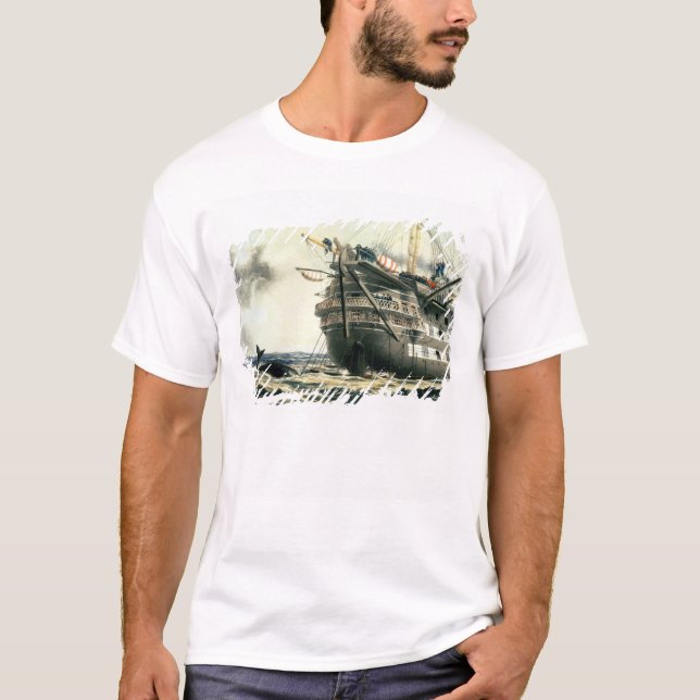 HMS Agamemnon laying the original Atlantic cable, T-Shirt (Front)