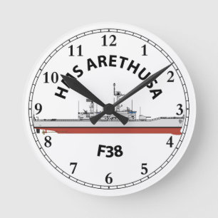 HMS ARETHUSA - F38 - LEANDER ORIG ROUND CLOCK