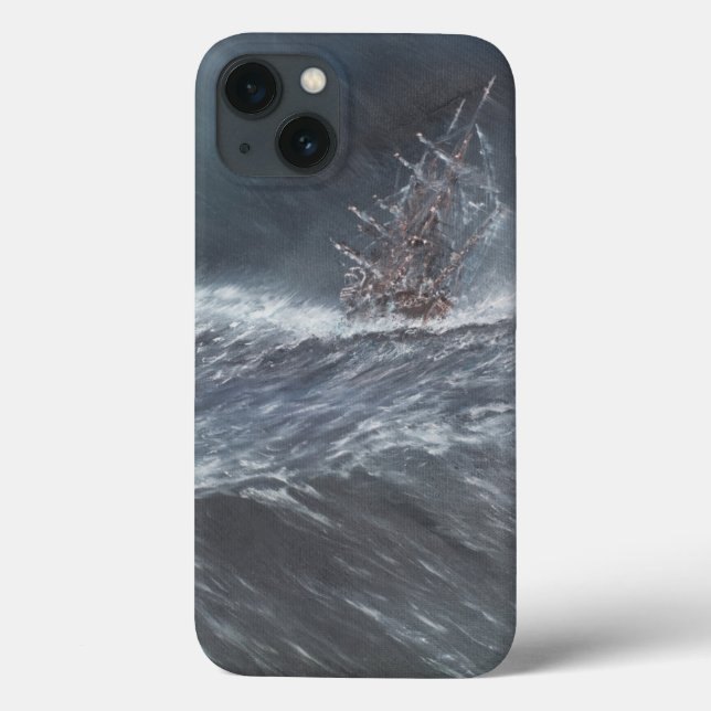 HMS Beagle in a storm off Cape Horn Case-Mate iPhone Case (Back)