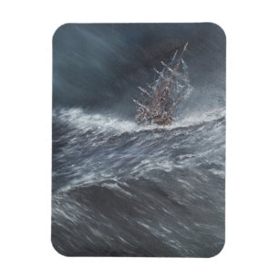 HMS Beagle in a storm off Cape Horn Magnet