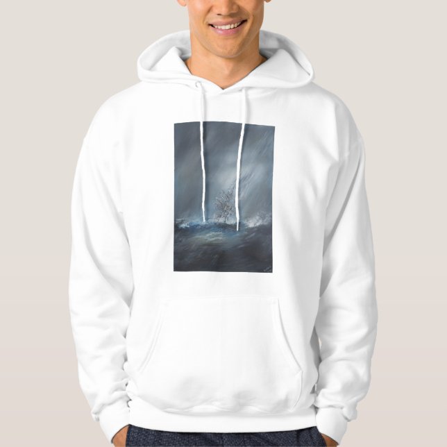 HMS Beagle in Storm off Cape Horn 24th December Hoodie (Front)