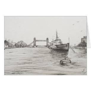 HMS Belfast on the river Thames London.2006