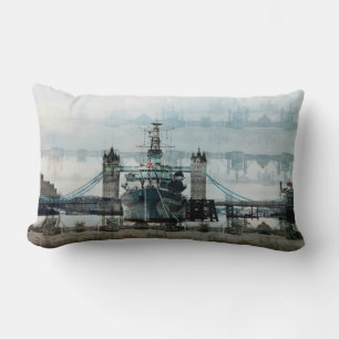 HMS Belfast On The Thames, London England Lumbar Cushion