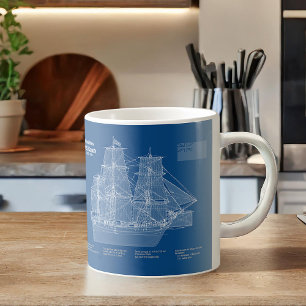HMS Bounty - Ship Blueprint Plans ABD Coffee Mug