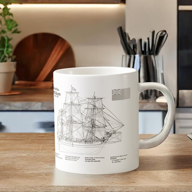 HMS Bounty - Ship Blueprint Plans BD Coffee Mug (Creator Uploaded)