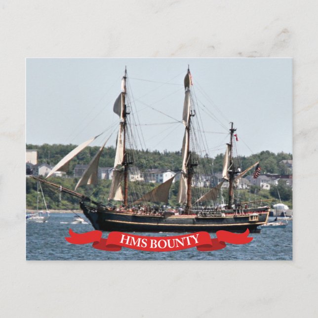 HMS Bounty Tall Ship Postcard (Front)