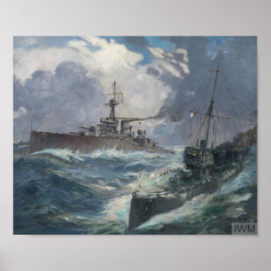 HMS Conqueror Painting Poster