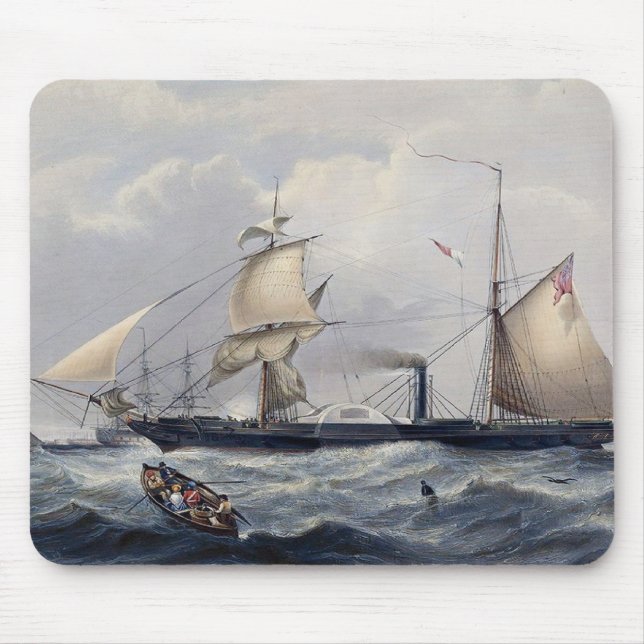 HMS Cyclops Frigate 1839 Mouse Mat (Front)