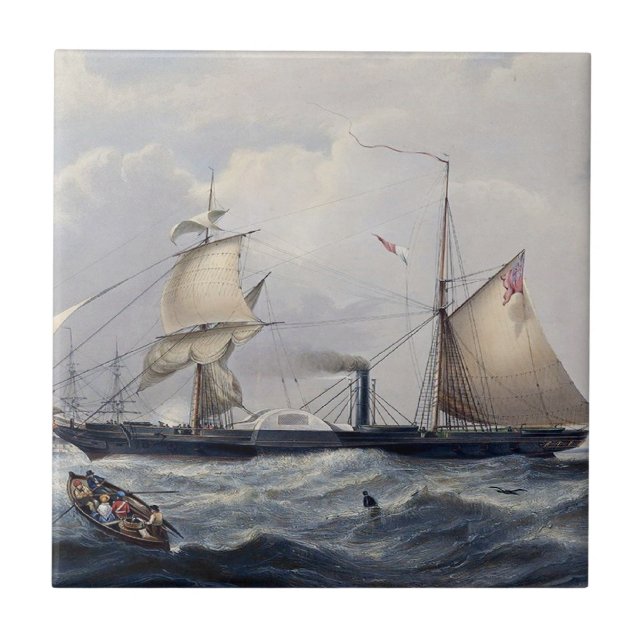 HMS Cyclops Frigate 1839 Tile (Front)