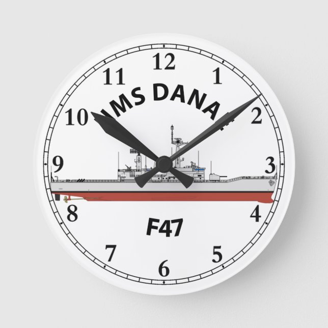 HMS DANAE - F47 - LEANDER ORIG  ROUND CLOCK (Front)