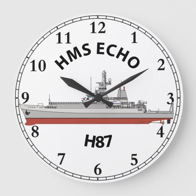 HMS ECHO - ECHO CLASS - H87 LARGE CLOCK (Front)