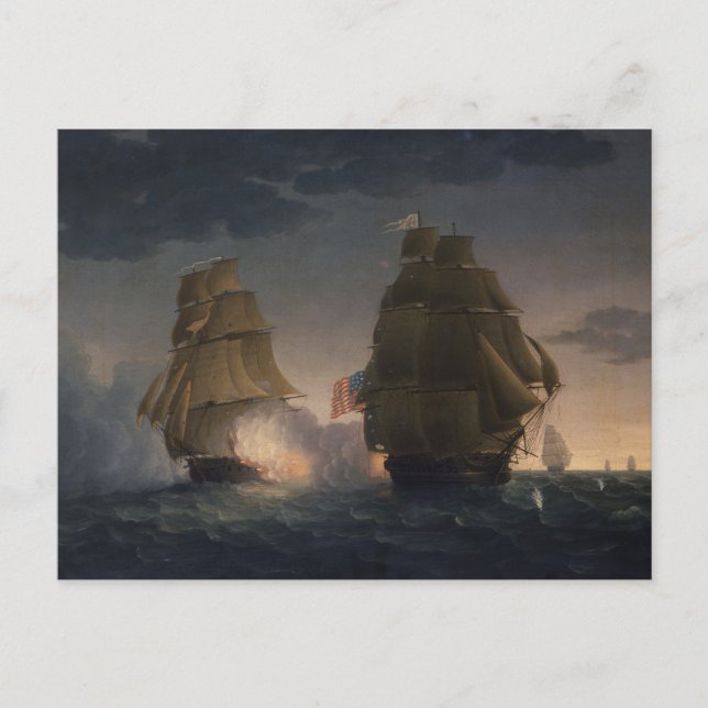 HMS Endymion vs USS President Postcard (Front)