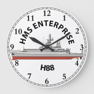 HMS ENTERPRISE - ECHO CLASS H88 LARGE CLOCK