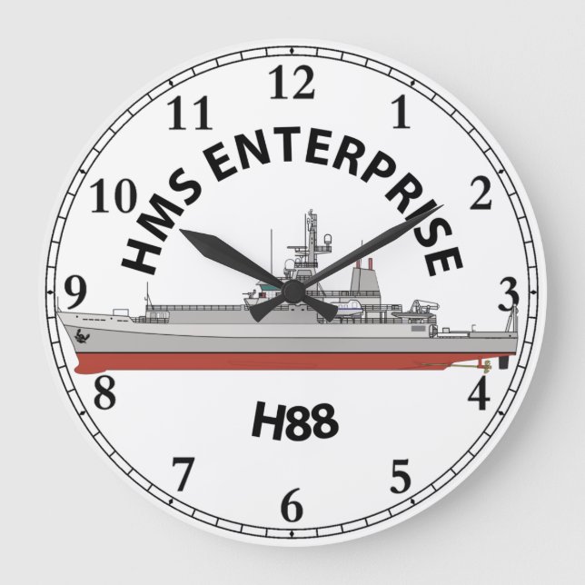 HMS ENTERPRISE - ECHO CLASS H88 LARGE CLOCK (Front)