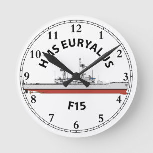 HMS EURYALUS - F15 - LEANDER ORIG  ROUND CLOCK