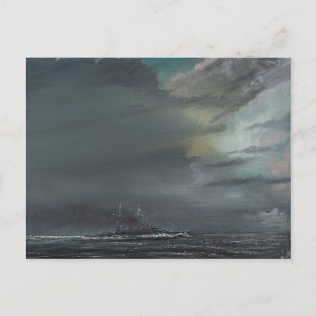 HMS Hood 1941 2014 Postcard (Front)