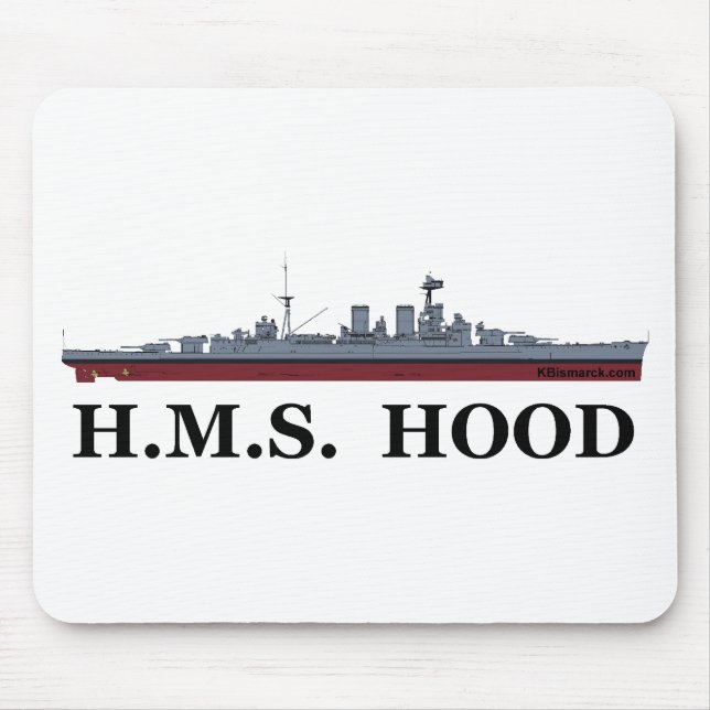 HMS Hood Mouse Mat (Front)