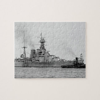 HMS Hood - Vintage Nautical Battlecruiser Jigsaw Puzzle