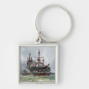HMS Implacable a 74-gun third-rate ship Key Ring