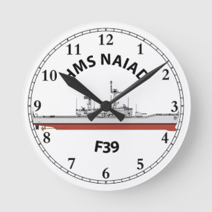 HMS NAIAD - F39 - LEANDER ORIG ROUND CLOCK