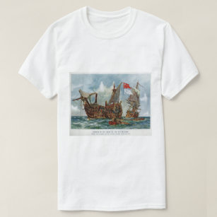 HMS Nottingham and battleship Mars 1703 T-Shirt