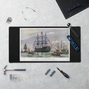 HMS Queen Battleship 1839 Desk Mat