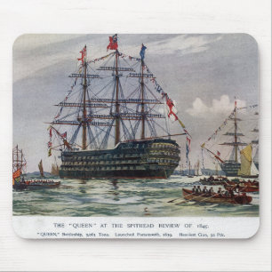 HMS Queen Battleship 1839 Mouse Mat