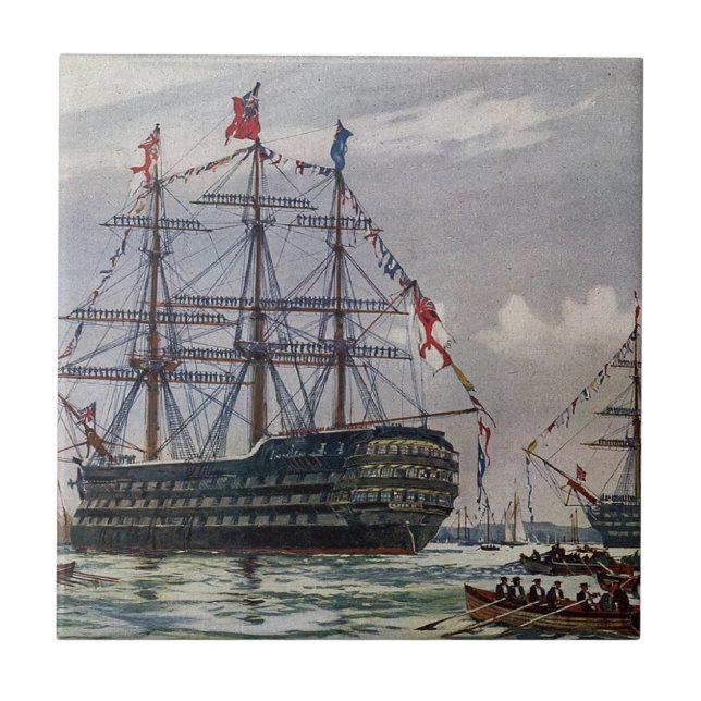 HMS Queen Battleship 1839 Tile (Front)