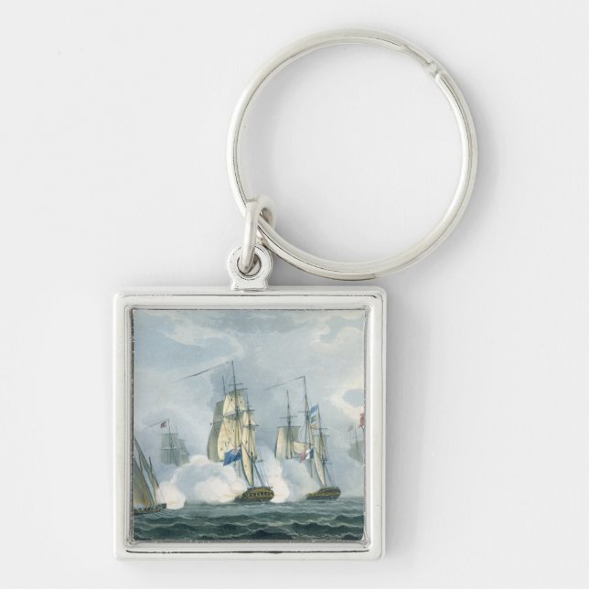 HMS Sirius, Captain Rowse engaging a French Squadr Key Ring (Front)