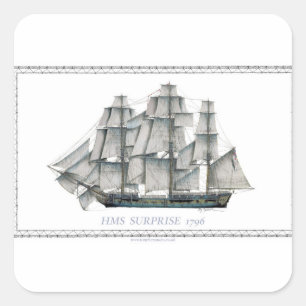 HMS Surprise 1796 Square Sticker