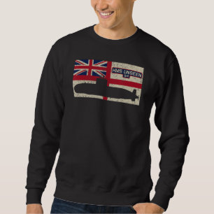 Hms Unseen S41 Submarine Royal Navy Flag Sweatshirt