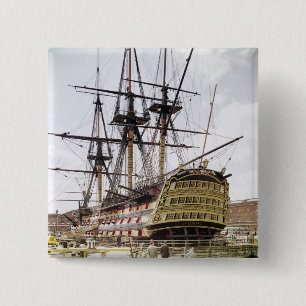 HMS Victory 15 Cm Square Badge
