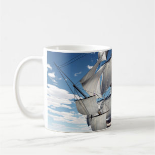 HMS Victory, 3D computer-generated illustration. Coffee Mug