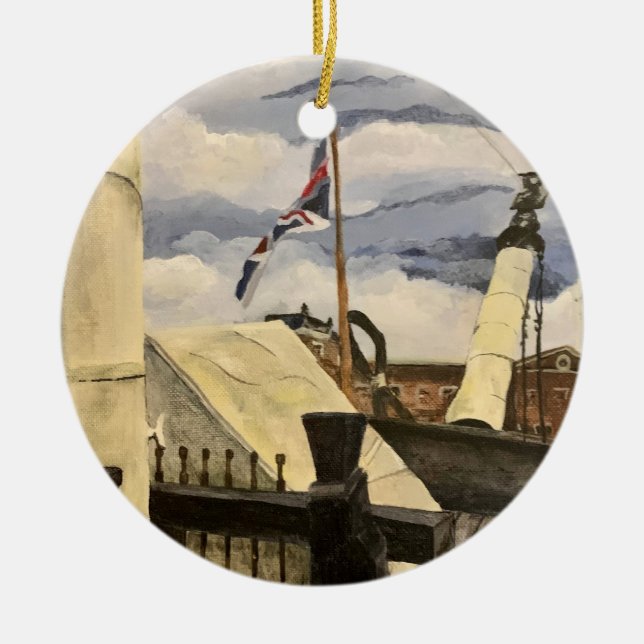 HMS Victory British Royal Navy Ceramic Ornament (Front)