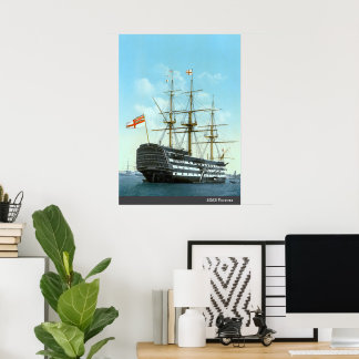 HMS Victory (c. 1890) Poster