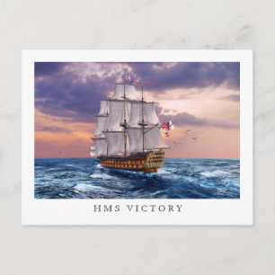 HMS Victory Flagship Painting Postcards