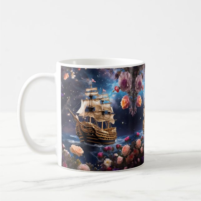 HMS Victory Lord Nelsons Ship  Coffee Mug (Left)