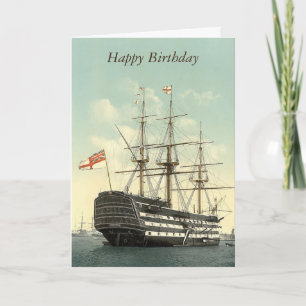 HMS Victory  Personalised Greetings Card