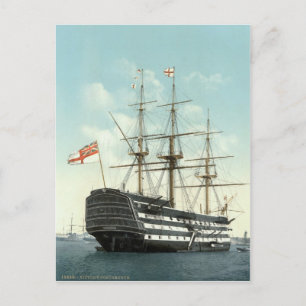 HMS Victory, Portsmouth, England c.1895 Postcard