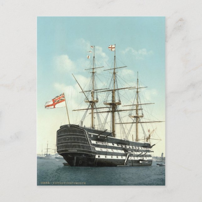 HMS Victory, Portsmouth, England c.1895 Postcard (Front)