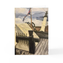 HMS Victory Ship Blank Greeting Card