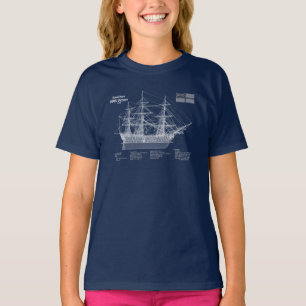 HMS Victory - Ship Blueprint Plans ABD T-Shirt