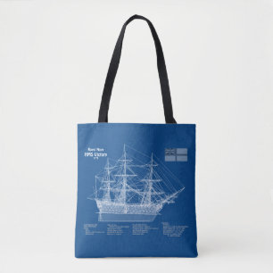 HMS Victory - Ship Blueprint Plans ABD Tote Bag