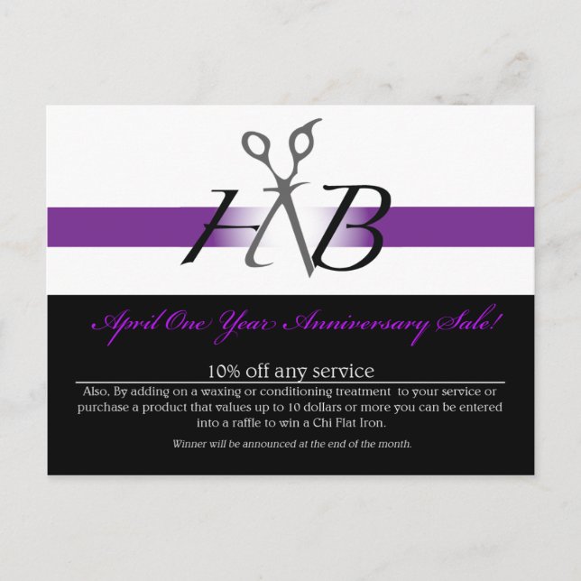HNB Heather Bartell Salon Postcards (Front)
