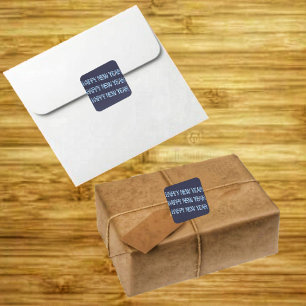 HNY-Blue Diamond Square Sticker