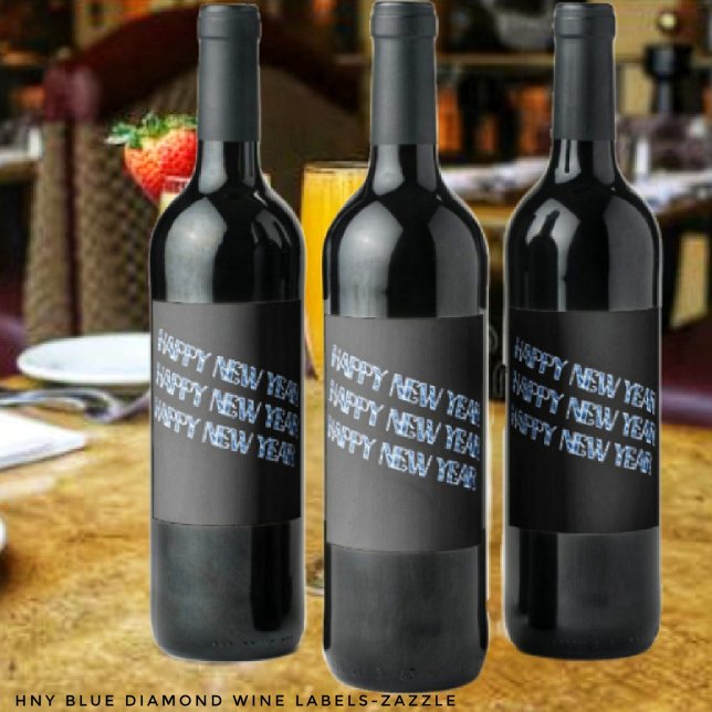 HNY-Blue Diamond  Wine Label (Creator Uploaded)