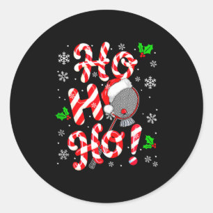 Ho3 Christmas Candies Lover Matching Badminton Pla Classic Round Sticker